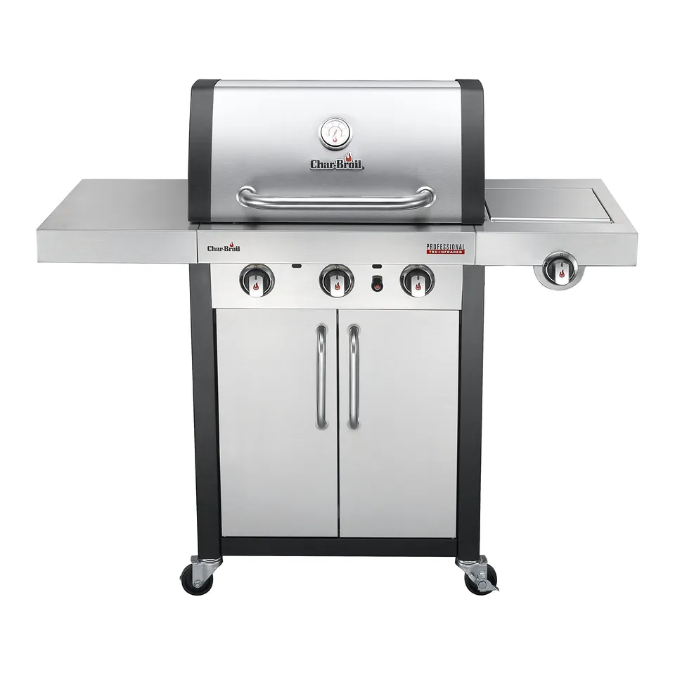 char-broil-professional-3400s-gasgrill-3-brenner-mit-seitenbrenner-edelstahl image 1