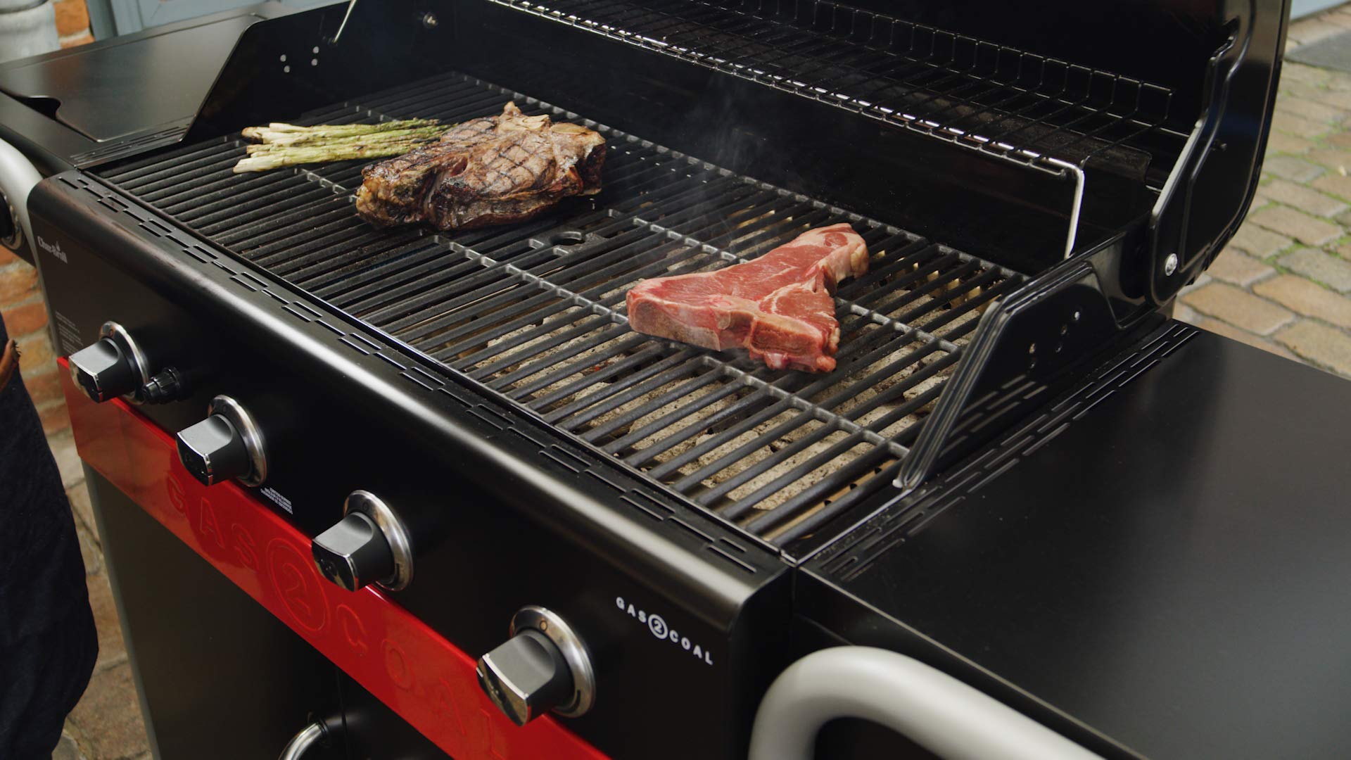 char-broil-gas2coal-440-hybridgrill-4-brenner-mit-seitenbrenner image 8