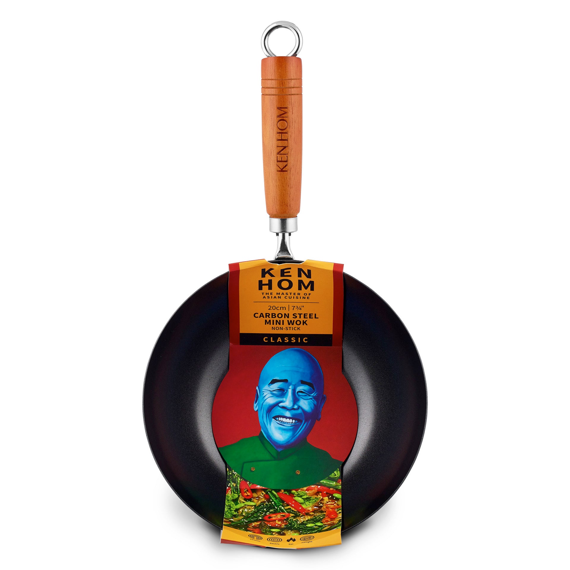 ken-hom-classic-antihaft-mini-wok-20-cm-aus-carbonstahl image 2