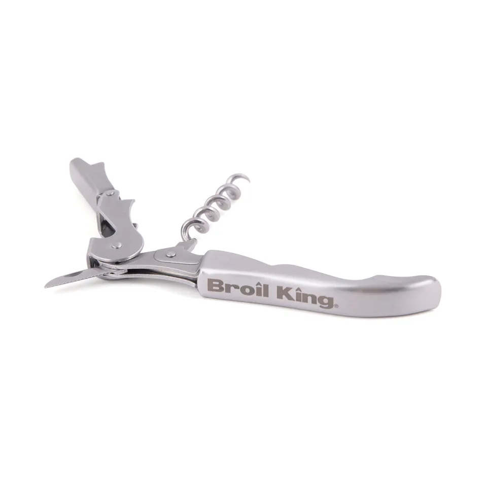 broil-king-weinflaschen-ffner-edelstahl-korkenzieher-mit-folienschneider image 1