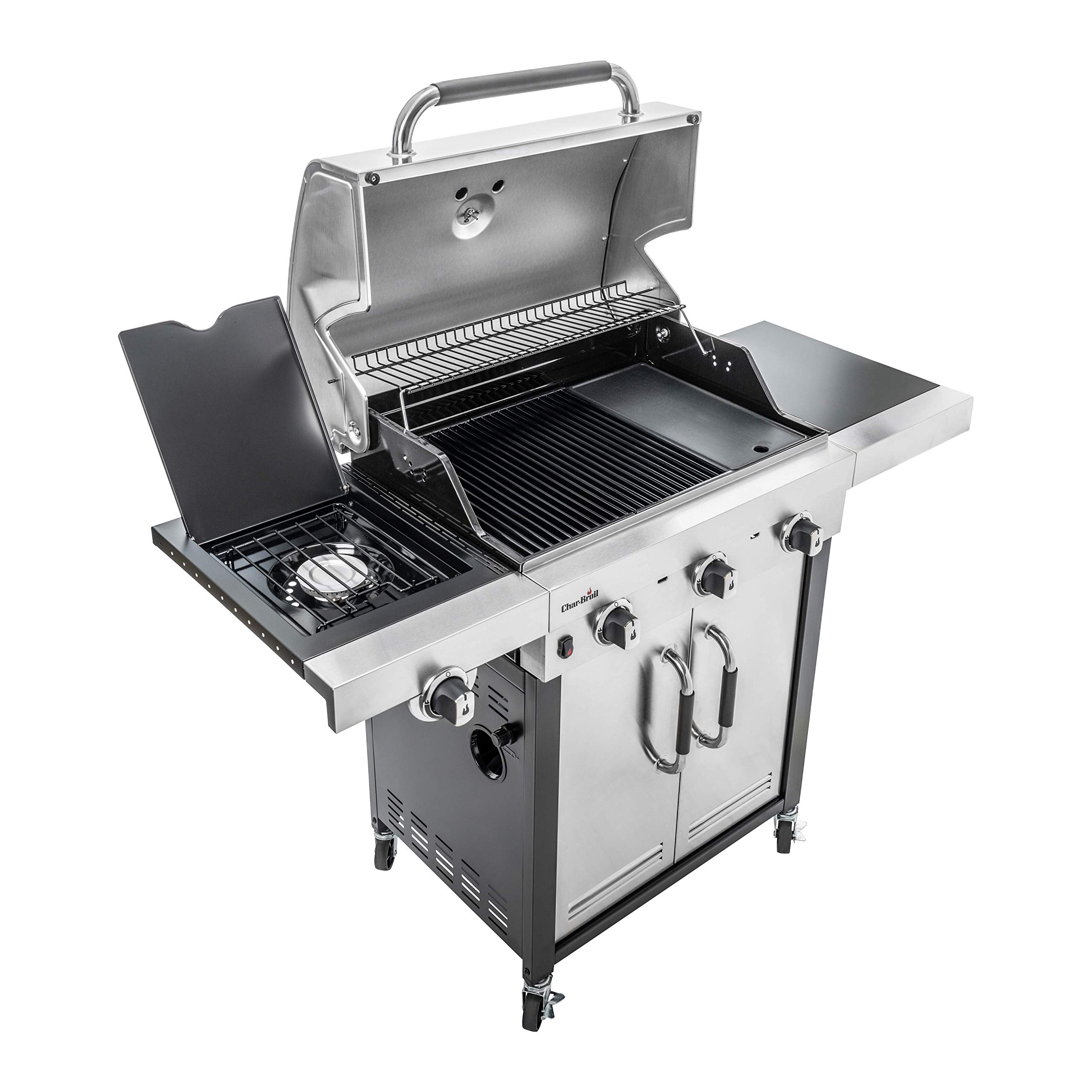 char-broil-advantage-345s-gasgrill-3-brenner-mit-seitenbrenner-edelstahl image 2