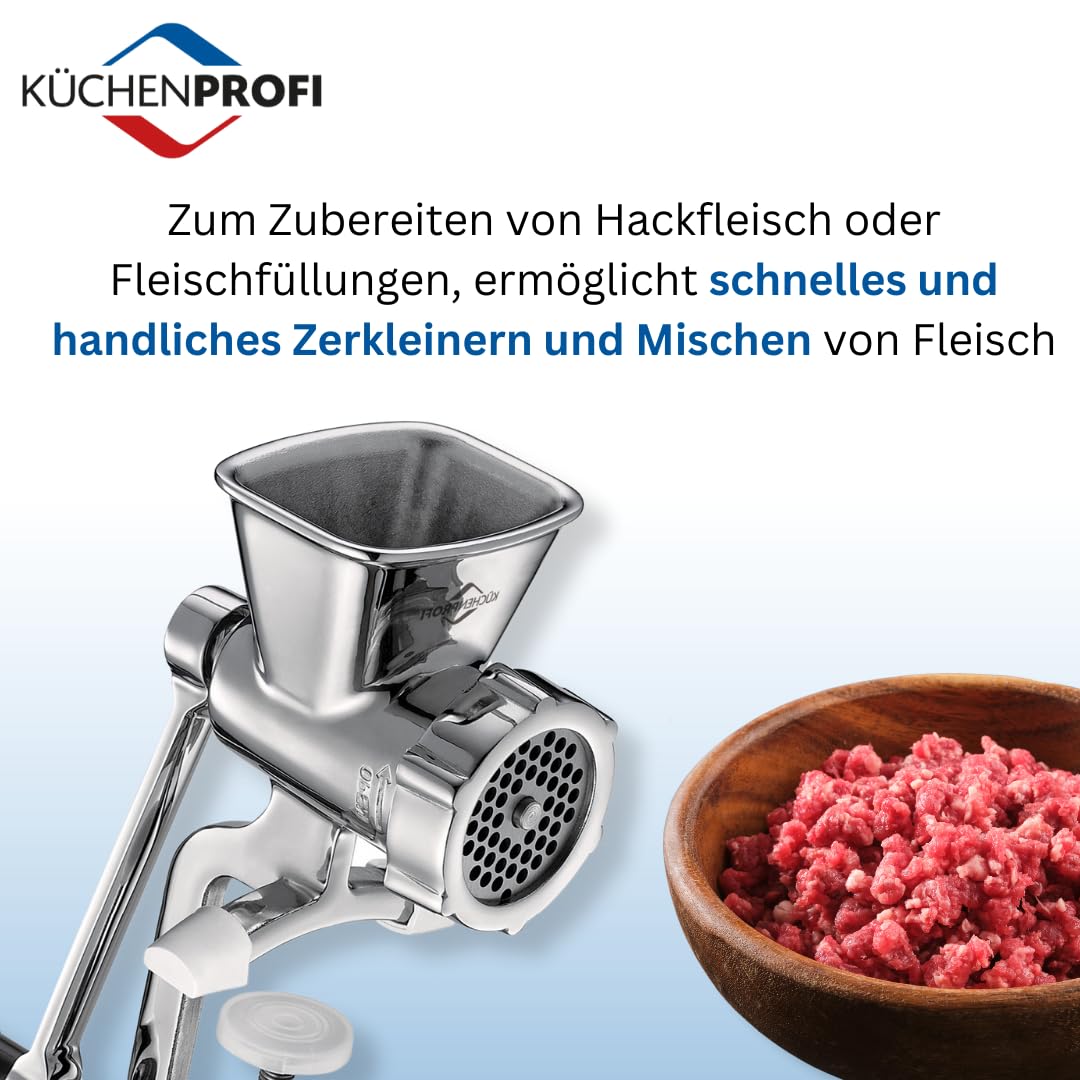 k-chenprofi-solido-fleischwolf-manuell-edelstahl-mit-3-lochscheiben image 2