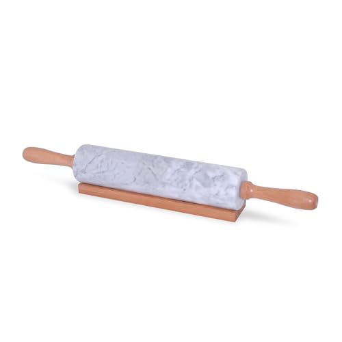 k-chenprofi-teigrolle-marmor-mit-holzablage-47-3-cm-grau-braun image 2