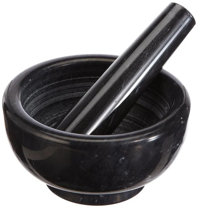 k-chenprofi-marmor-m-rser-11-cm-schwarz-naturmarmor-steinm-rser image 1