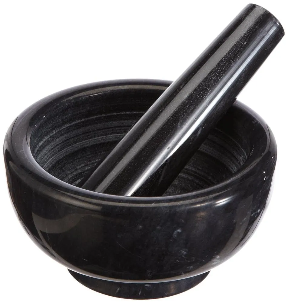 k-chenprofi-marmor-m-rser-11-cm-schwarz-naturmarmor-steinm-rser image 1