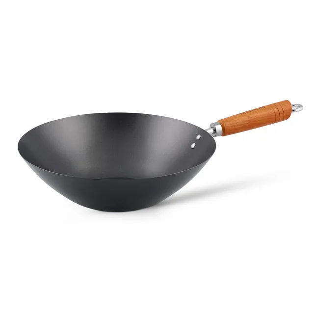 ken-hom-classic-non-stick-carbon-steel-wok-35-cm image 1