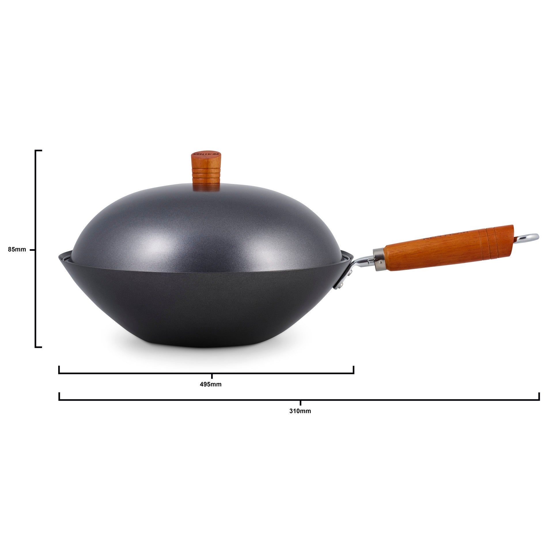 ken-hom-classic-antihaft-wok-set-5-teilig-31-cm-mit-deckel image 5