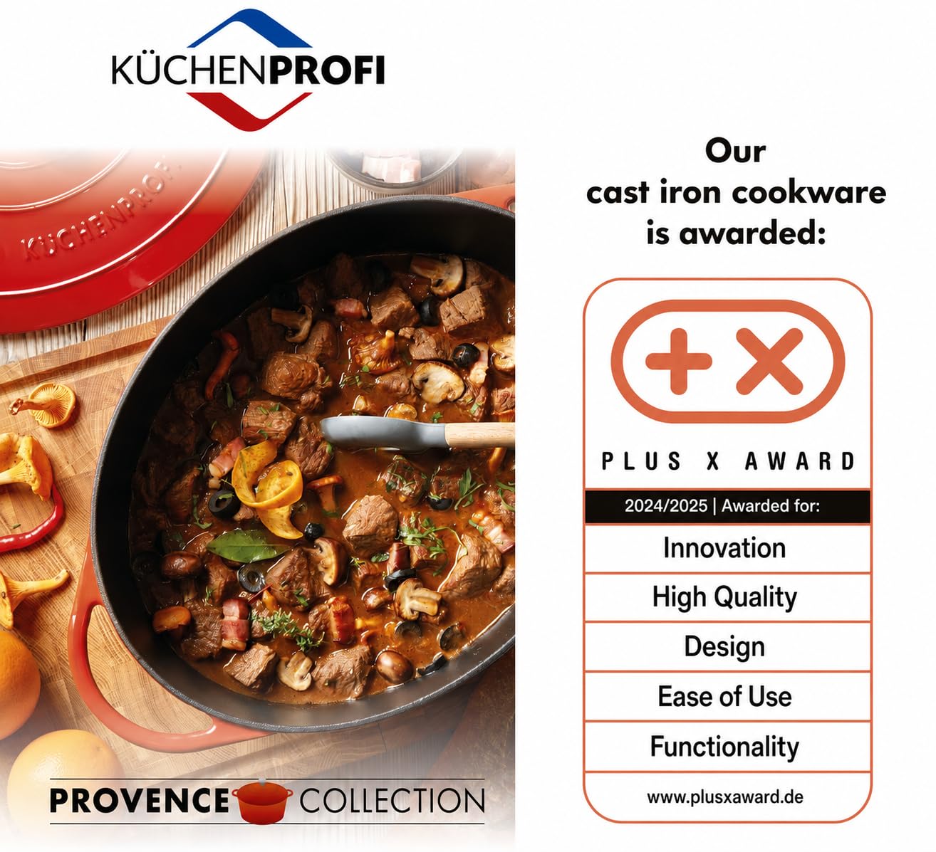 k-chenprofi-provence-bratentopf-oval-40-cm-12-5-l-emailliertes-gusseisen image 2