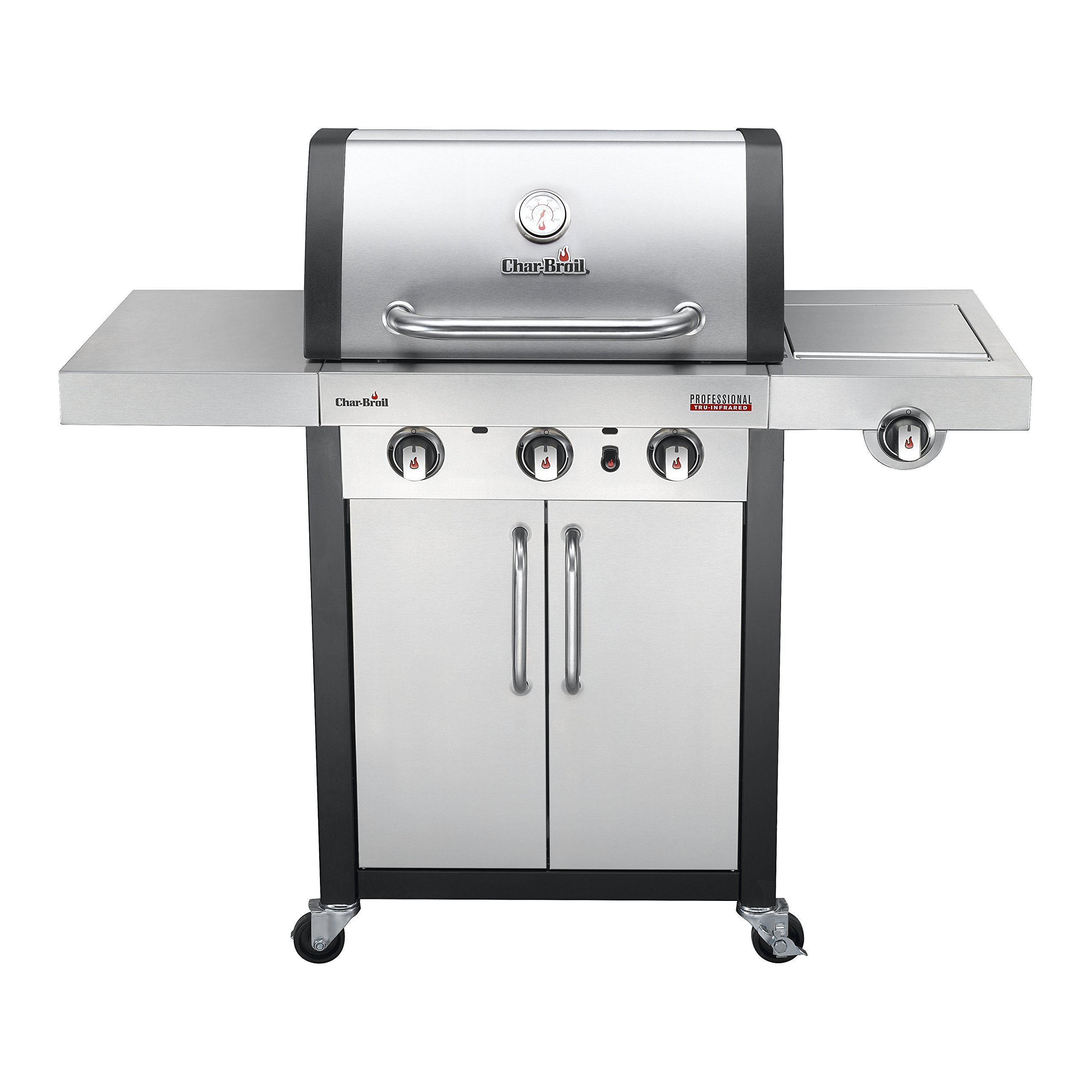 char-broil-professional-3400s-gasgrill-3-brenner-mit-seitenbrenner-edelstahl image 1
