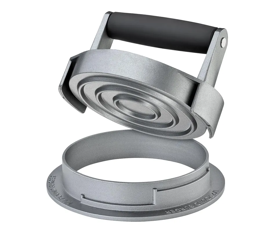 k-chenprofi-hamburgerpresse-trio-grau-aluminium-beschichtet image 1