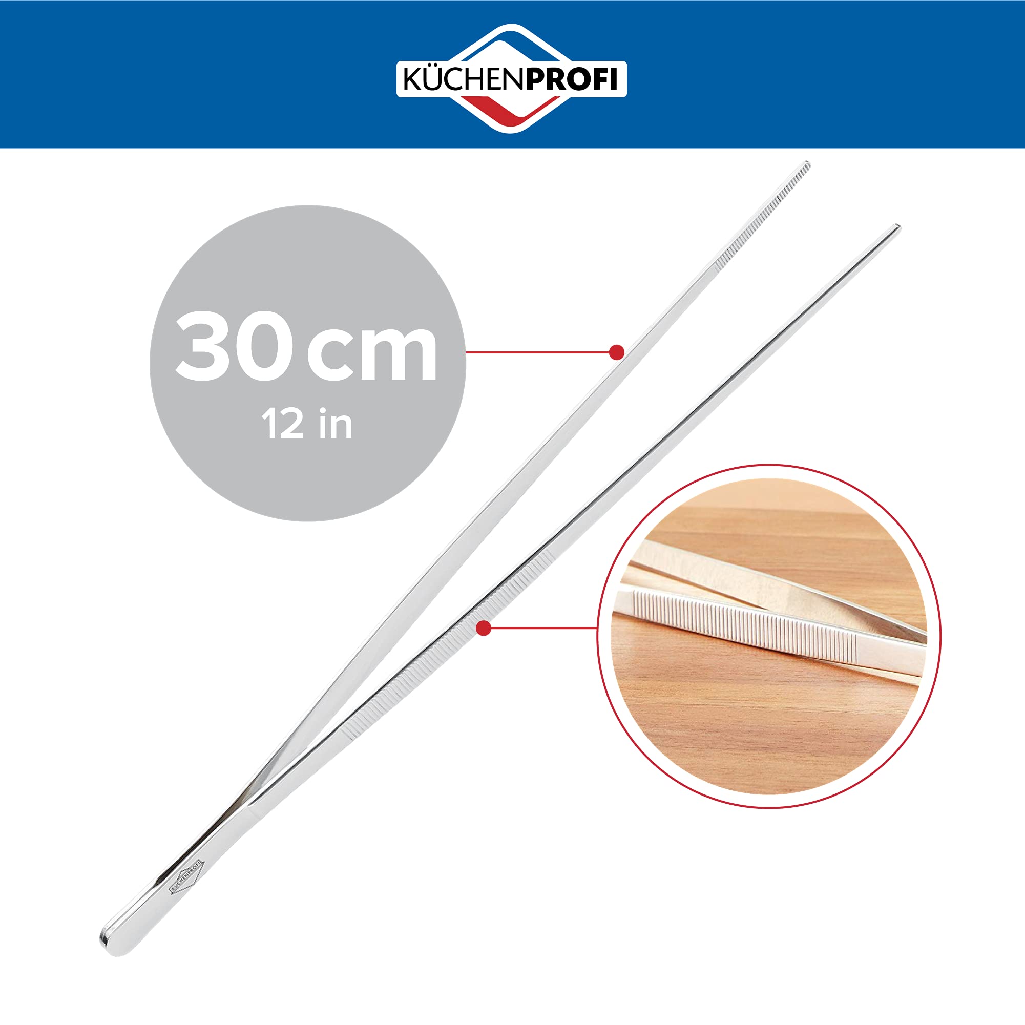 k-chenprofi-bbq-pinzette-30-2-cm-edelstahl-silber image 2