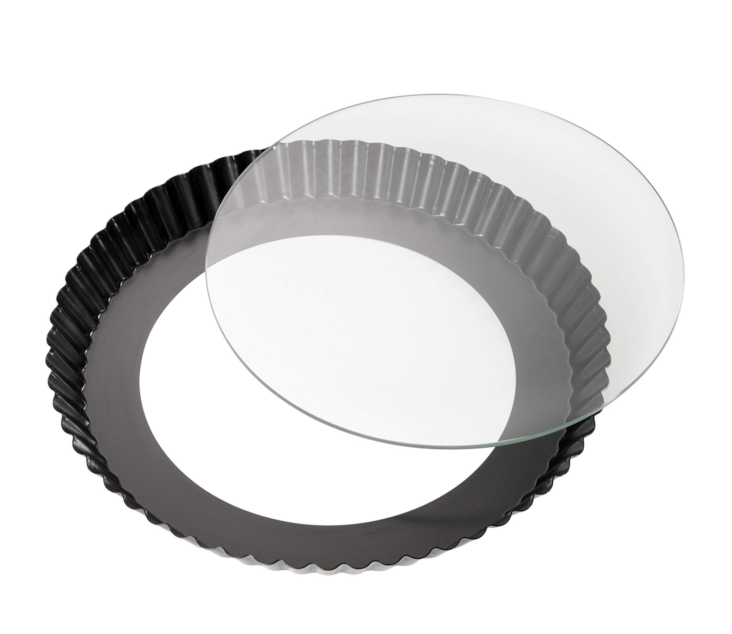 k-chenprofi-bake-one-tarteform-mit-glas-hebeboden-grau image 1