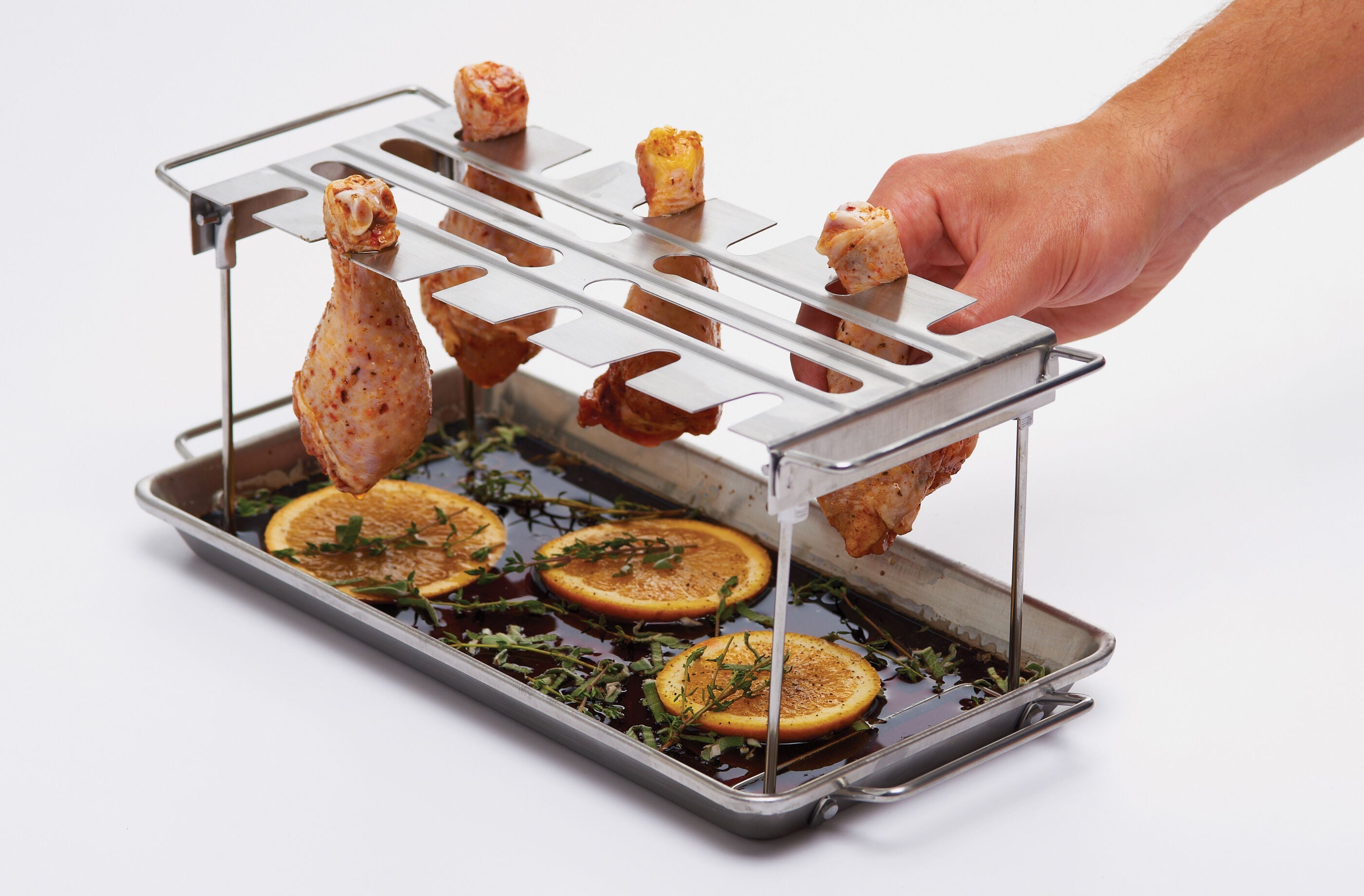 broil-king-wing-rack-pan-h-hnchenhalter-mit-schale-edelstahl image 5