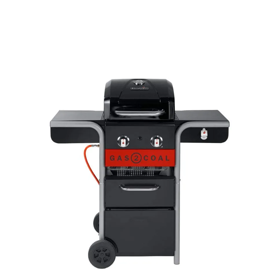 char-broil-gas2coal-210-hybrid-grill-2-brenner-gas-kohlegrill-schwarz image 1