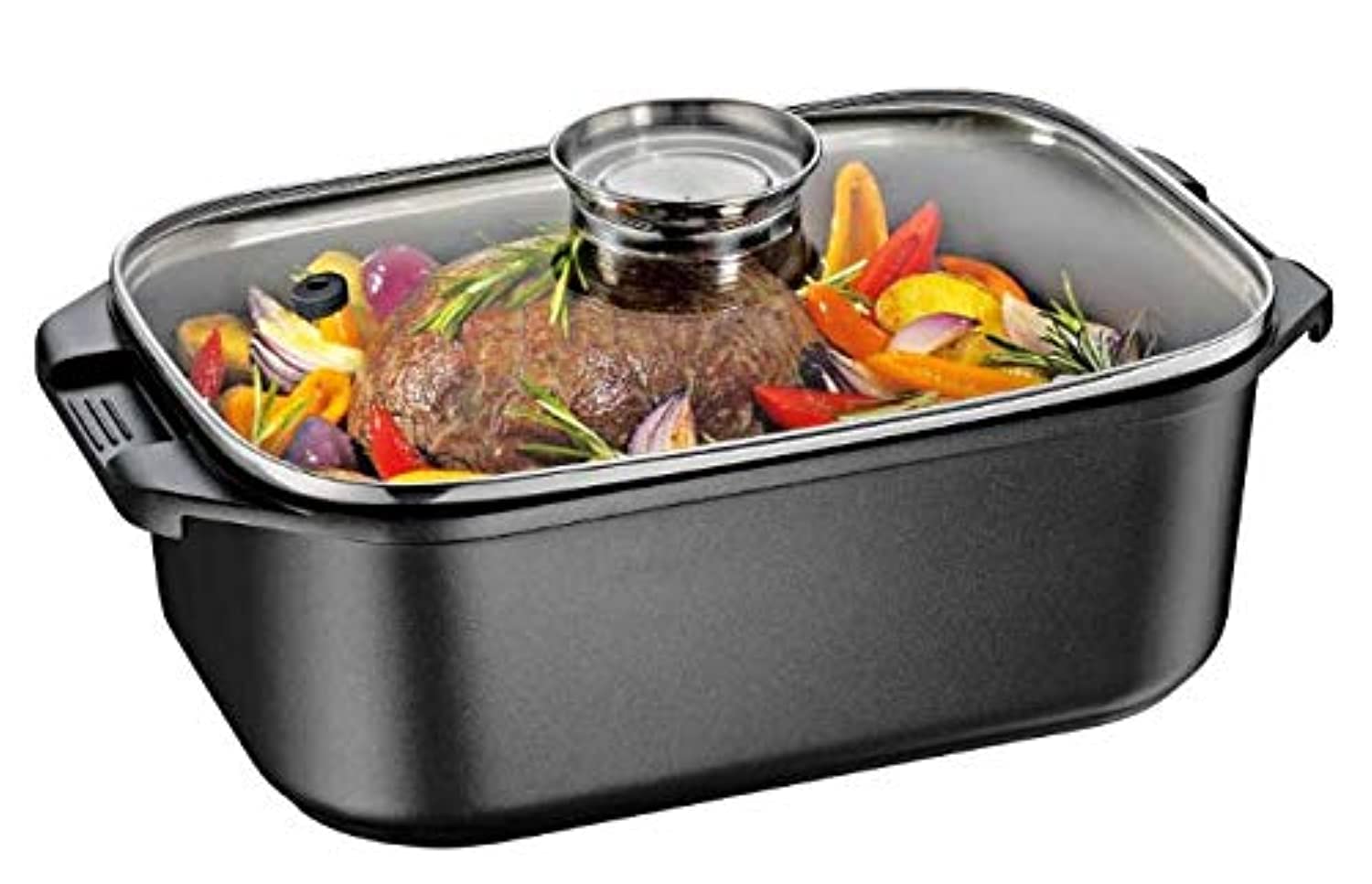 k-chenprofi-aromabr-ter-dampfgarer-schwarz-mit-aromaknopf image 1
