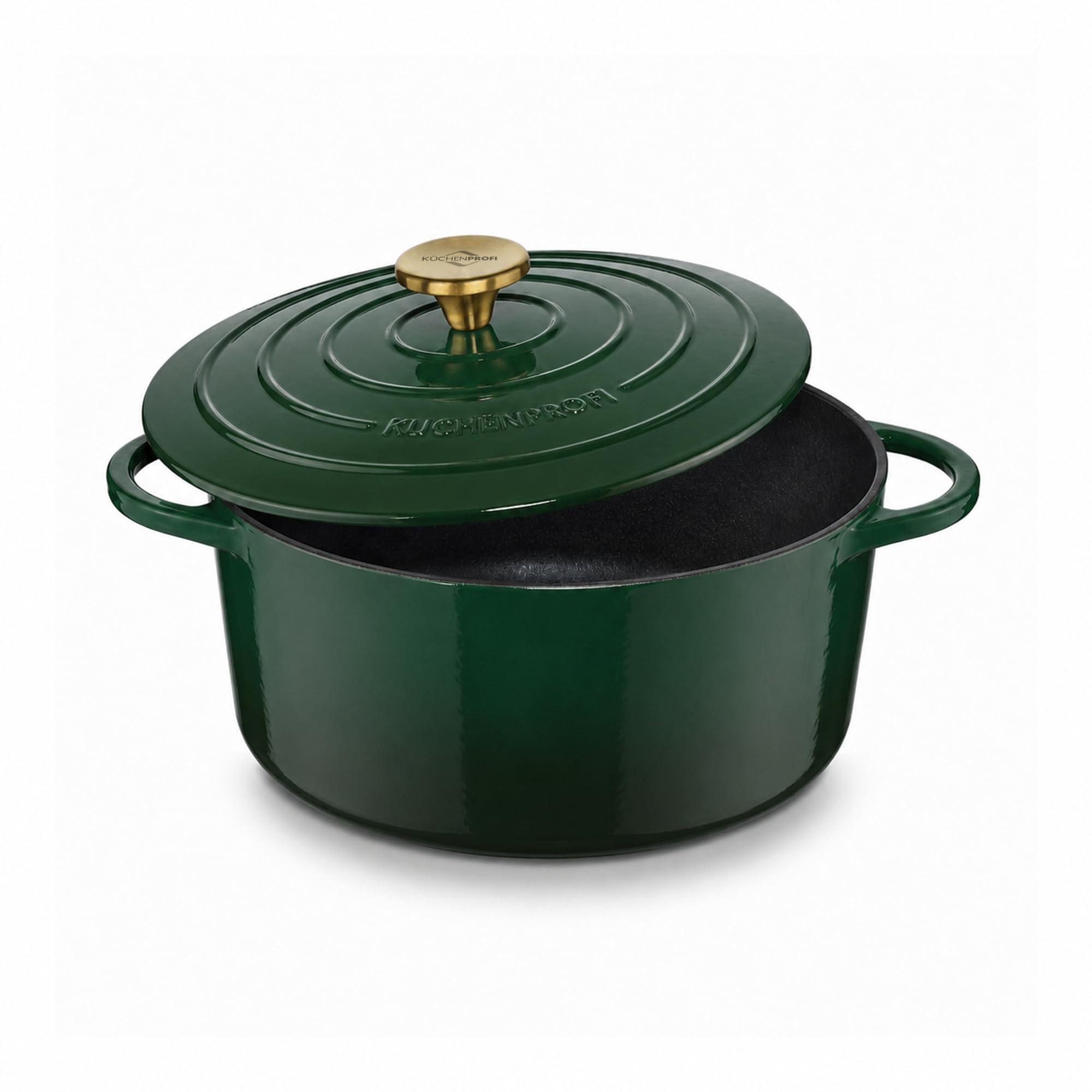 k-chenprofi-provence-bratentopf-gusseisen-4-2l-24cm-racing-green image 1