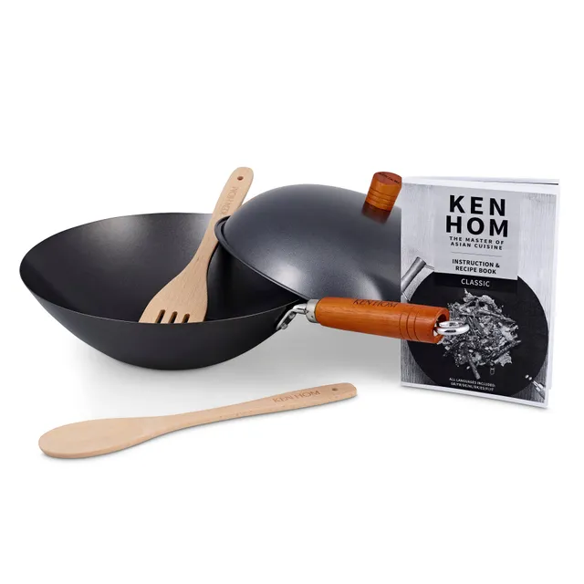 ken-hom-classic-antihaft-wok-set-5-teilig-31-cm-mit-deckel image 1
