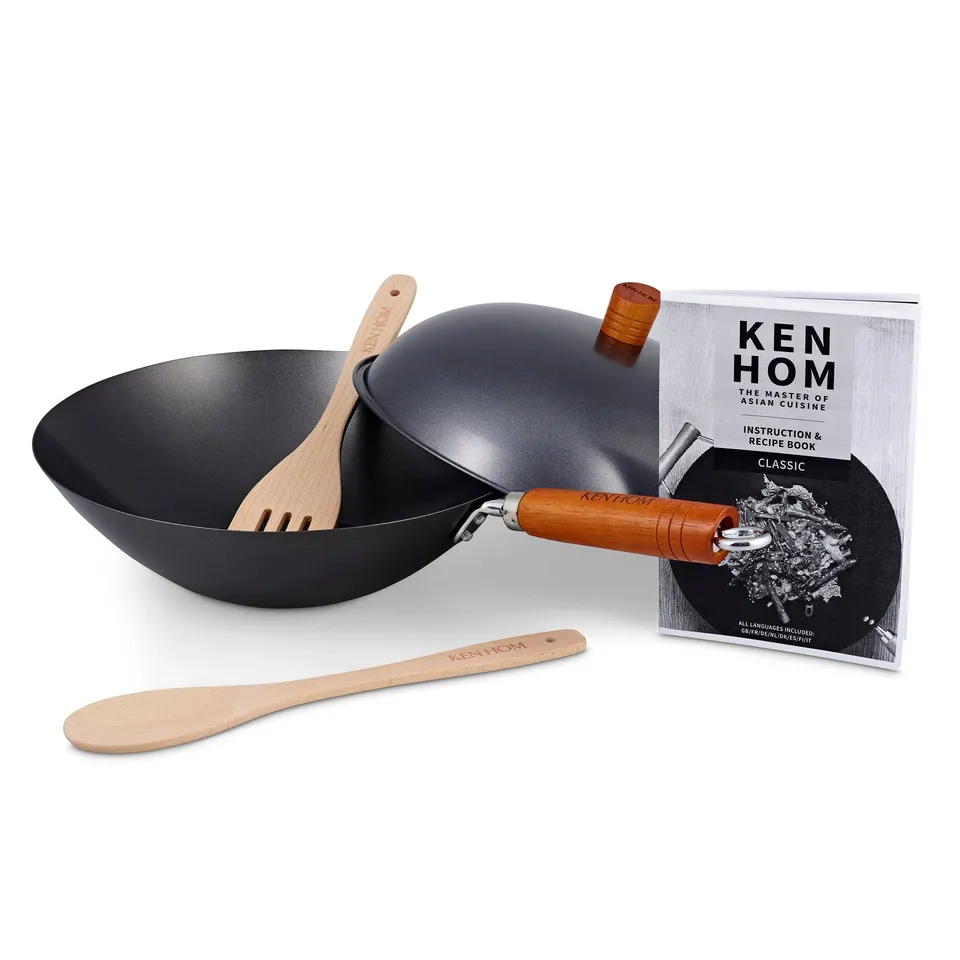 ken-hom-classic-antihaft-wok-set-5-teilig-31-cm-mit-deckel image 1