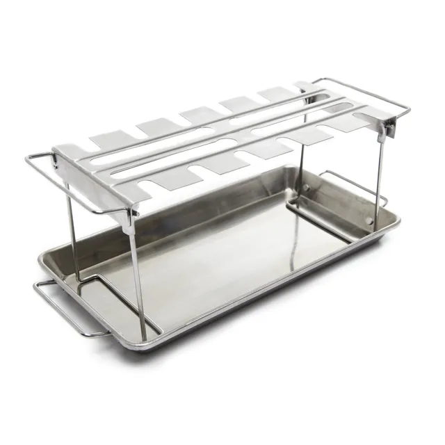 broil-king-wing-rack-pan-h-hnchenhalter-mit-schale-edelstahl image 1