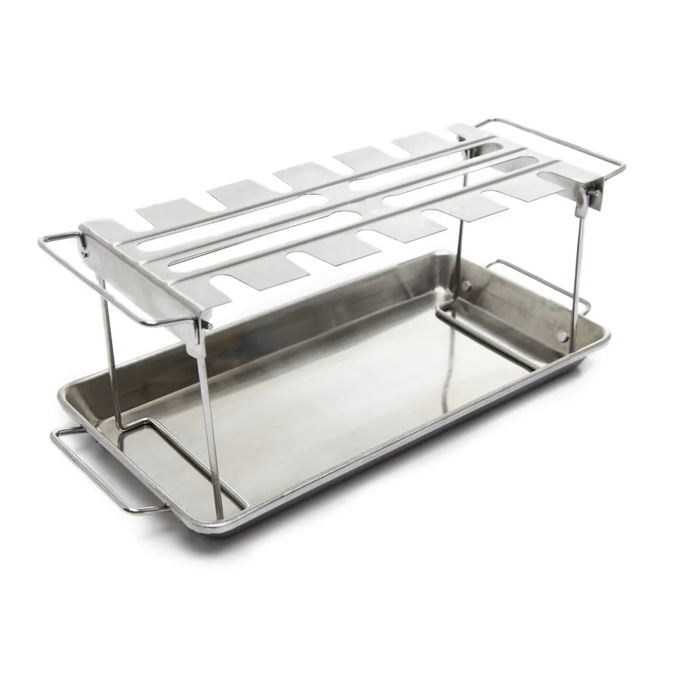 broil-king-wing-rack-pan-h-hnchenhalter-mit-schale-edelstahl image 1