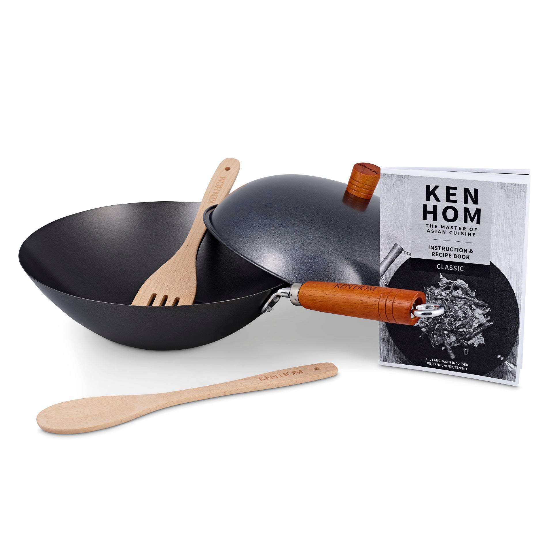 ken-hom-classic-antihaft-wok-set-5-teilig-31-cm-mit-deckel image 1