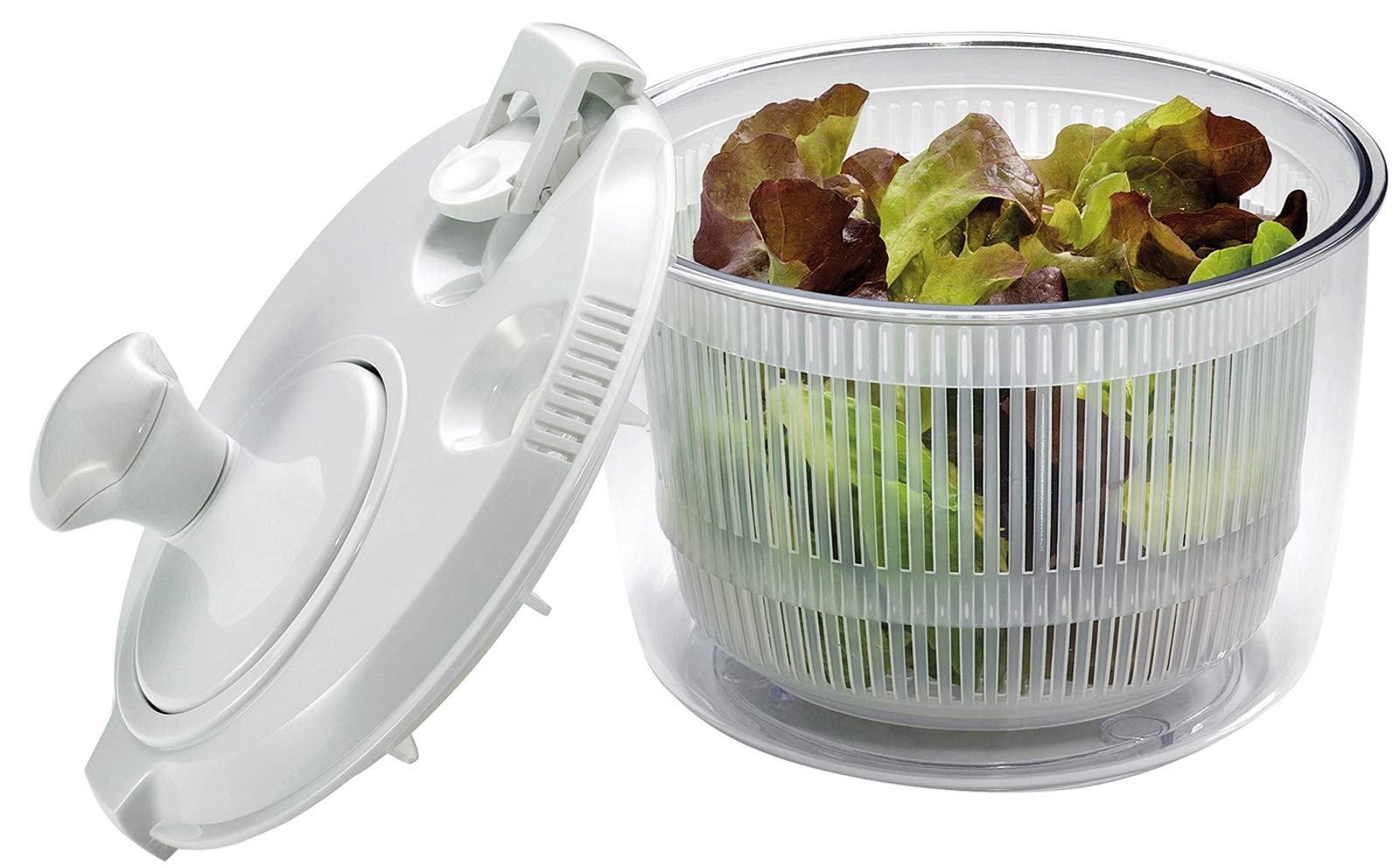 k-chenprofi-mini-salatschleuder-wei-one-size-mit-kurbel-und-siebkorb image 2