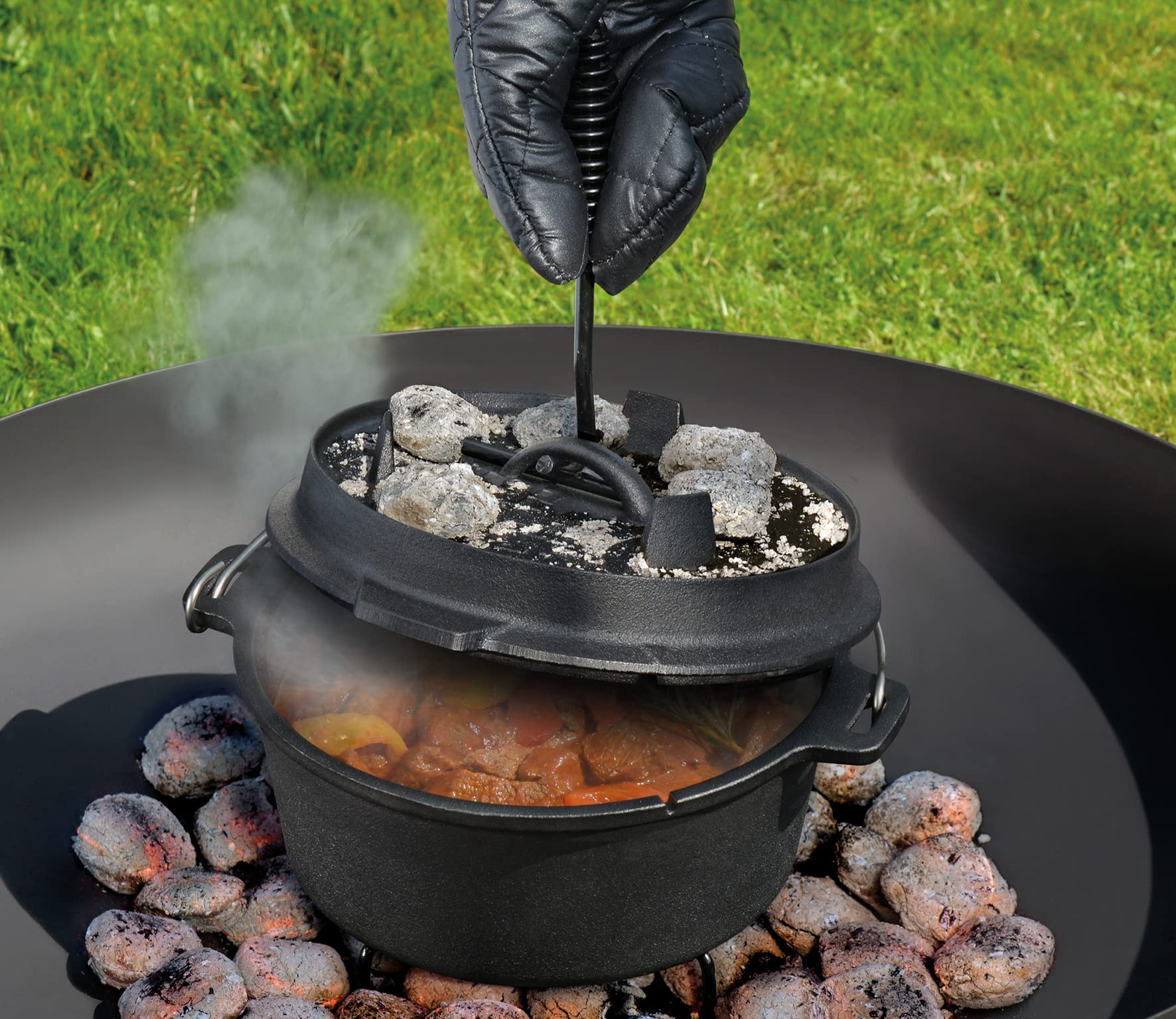 k-chenprofi-bbq-dutch-oven-gusseisen-5-5l-30cm image 3