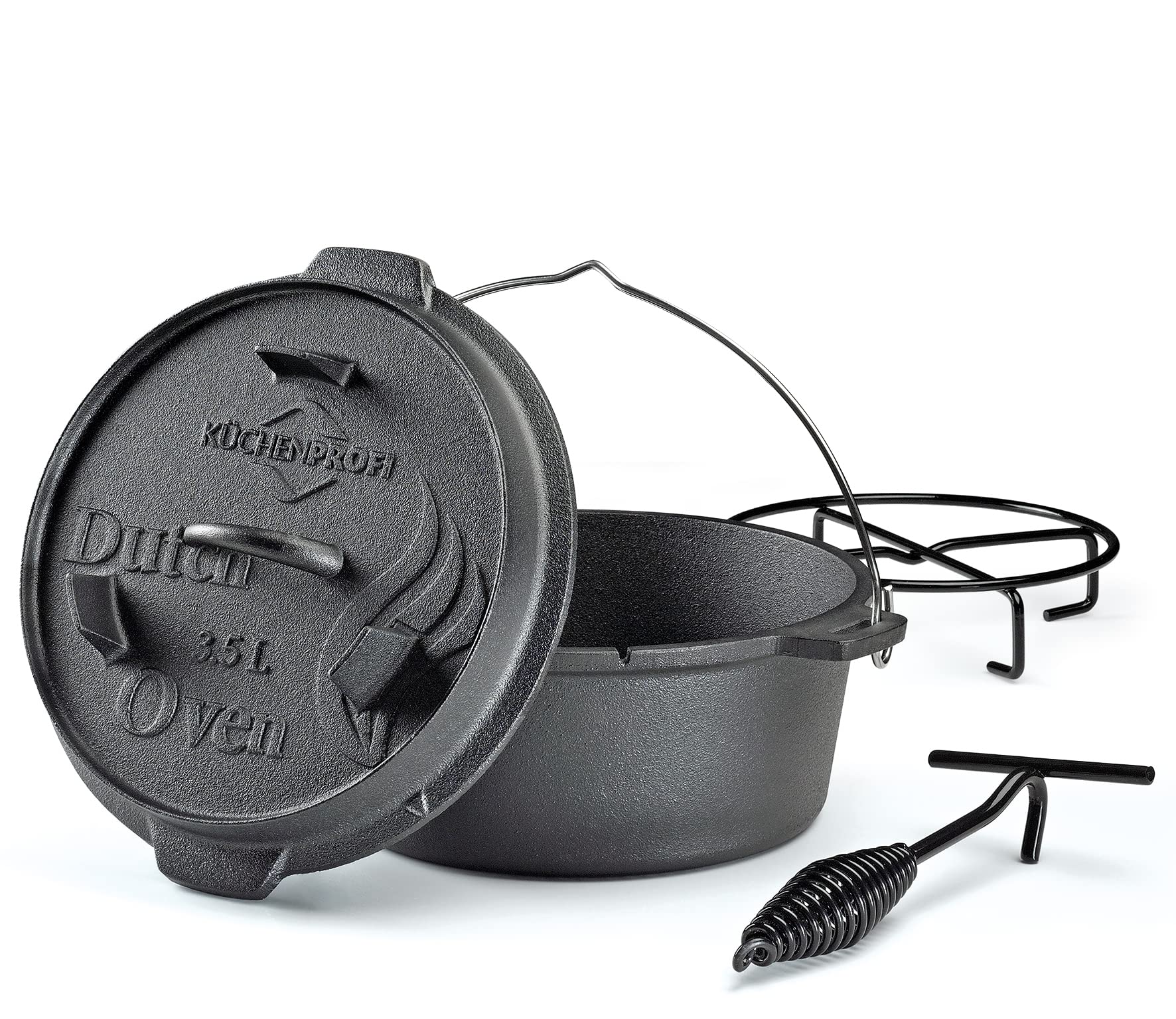 k-chenprofi-bbq-dutch-oven-gusseisen-5-5l-30cm image 6