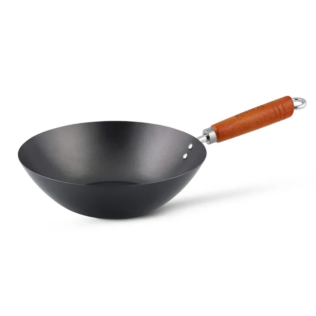 ken-hom-classic-non-stick-carbon-steel-wok-27-cm image 1