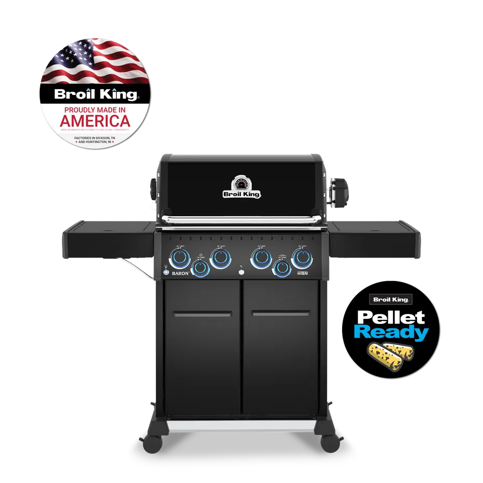 broil-king-baron-490-pro-shadow-gasgrill-mit-4-brennern-und-seitenbrenner image 1
