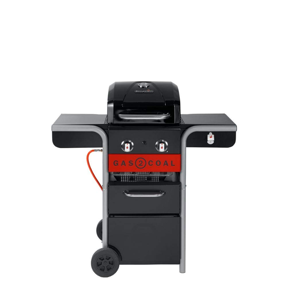 char-broil-gas2coal-210-hybrid-grill-2-brenner-gas-kohlegrill-schwarz image 1