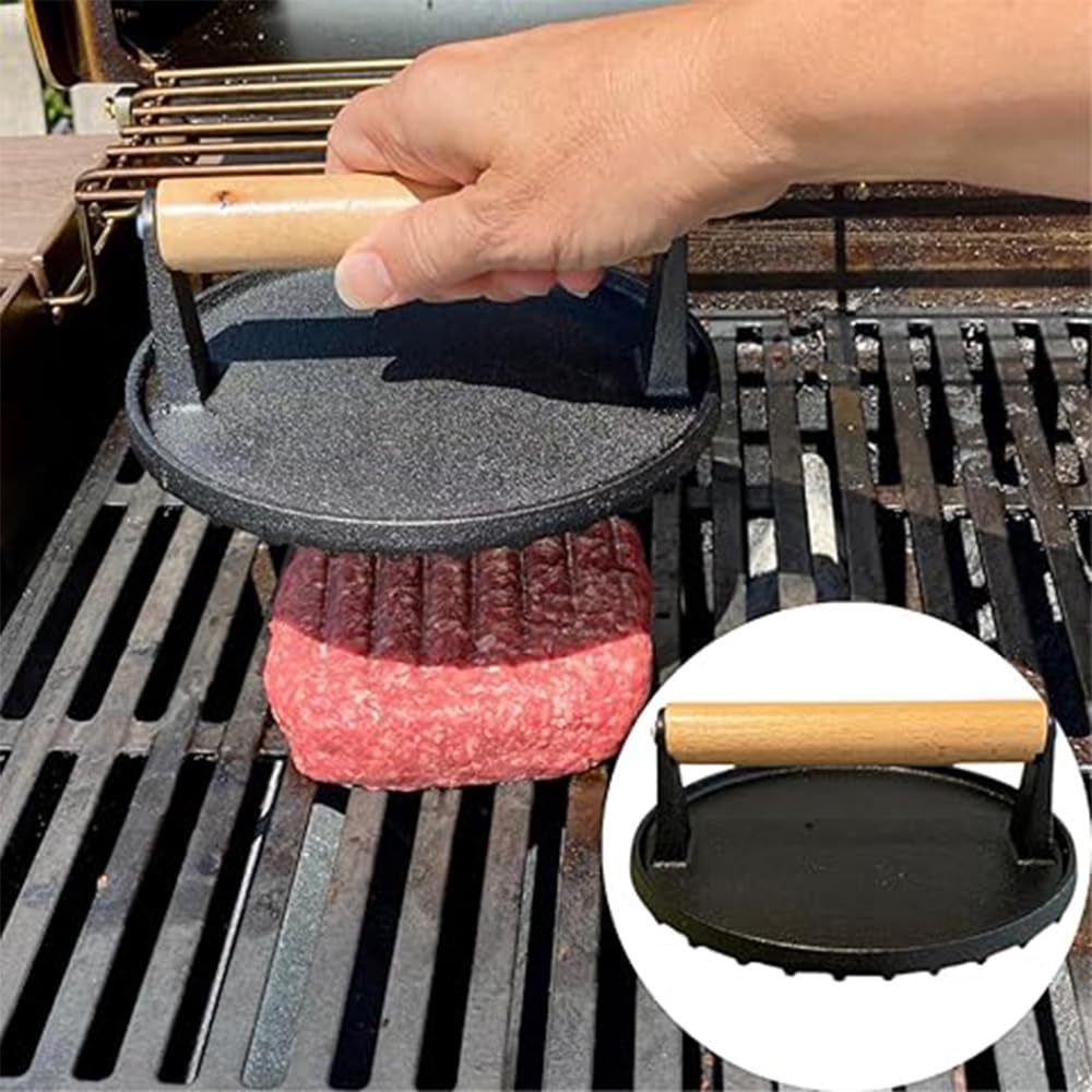 k-chenprofi-bbq-grillpresse-gusseisen-18-x-7-5-cm-1-kg-mit-palisanderholzgriff image 5