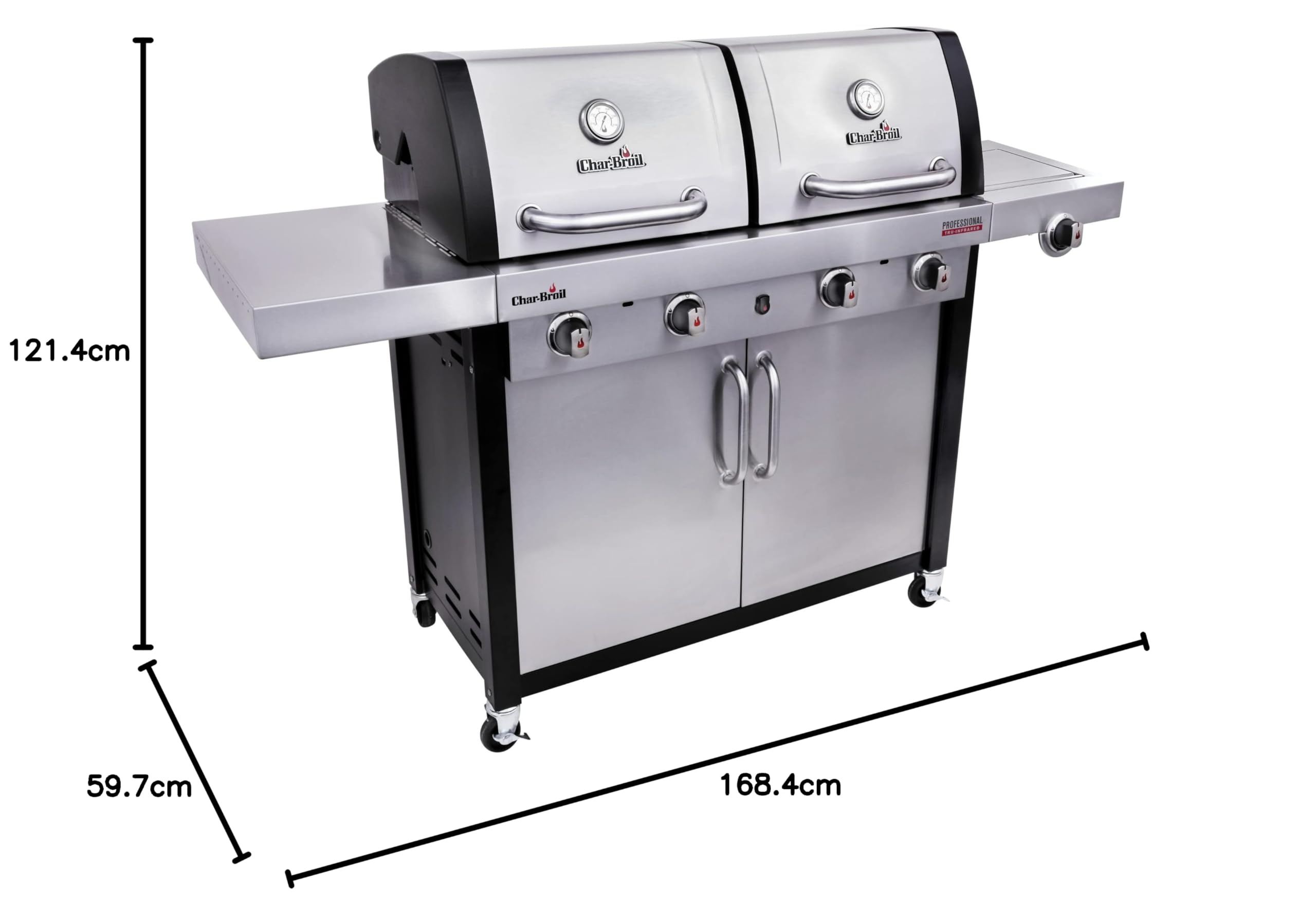 char-broil-professional-4600s-double-header-4-brenner-gasgrill-mit-seitenbrenner image 8