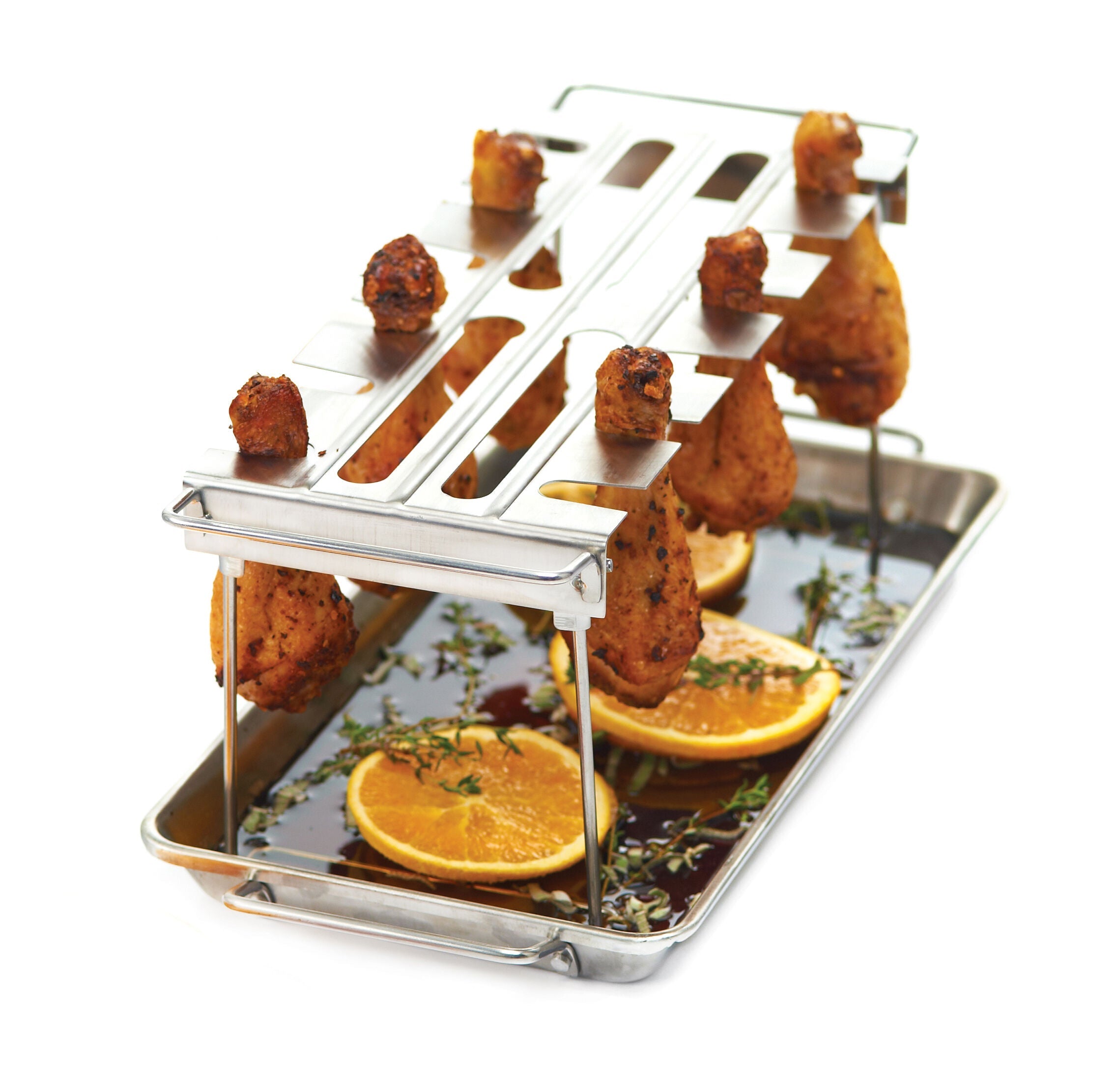 broil-king-wing-rack-pan-h-hnchenhalter-mit-schale-edelstahl image 2