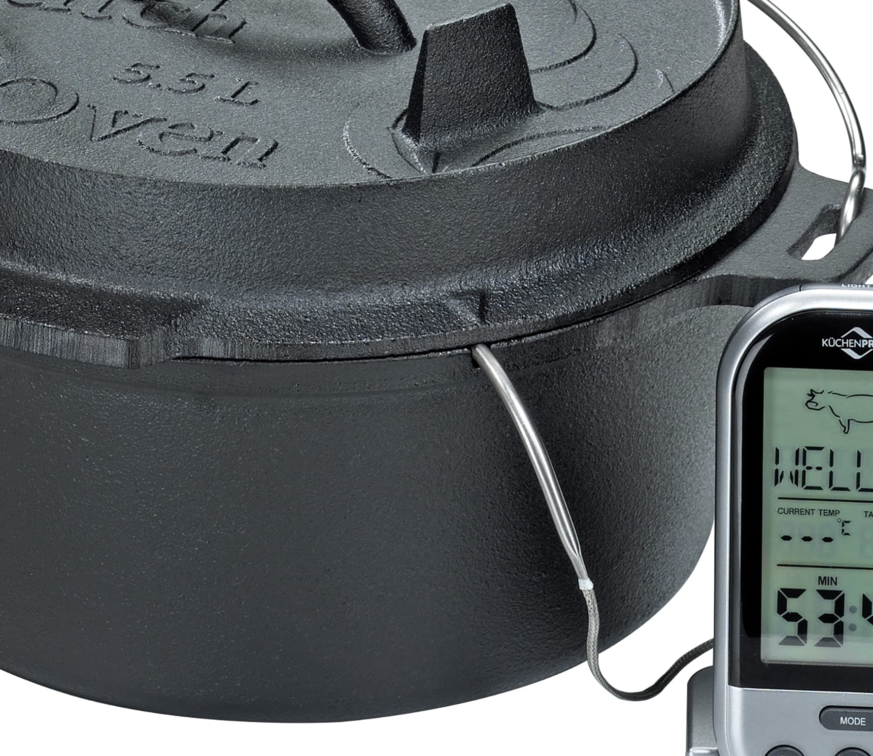 k-chenprofi-bbq-dutch-oven-gusseisen-5-5l-30cm image 4