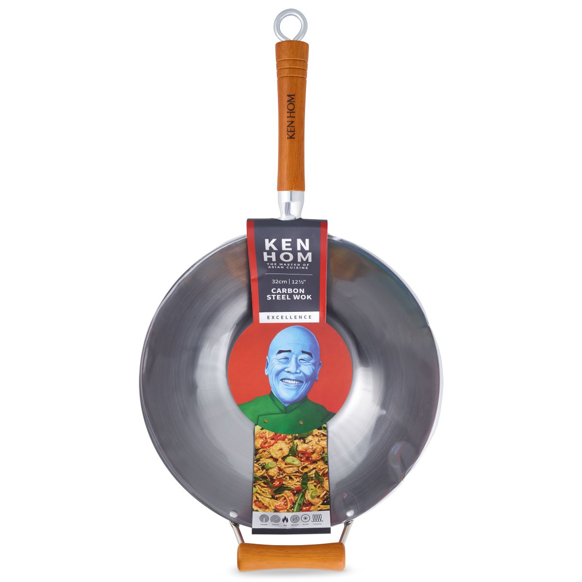 ken-hom-excellence-carbon-steel-seasoning-wok-32-cm-unbeschichtet image 2