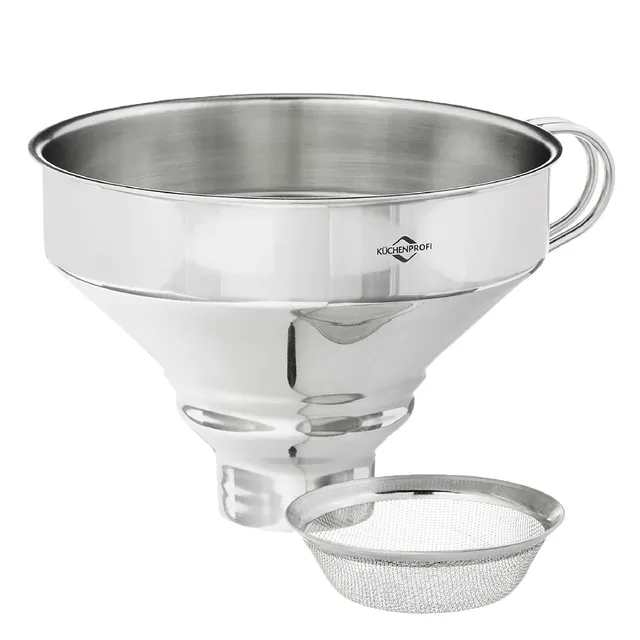 k-chenprofi-trichter-mit-sieb-er18-10-edelstahl image 1