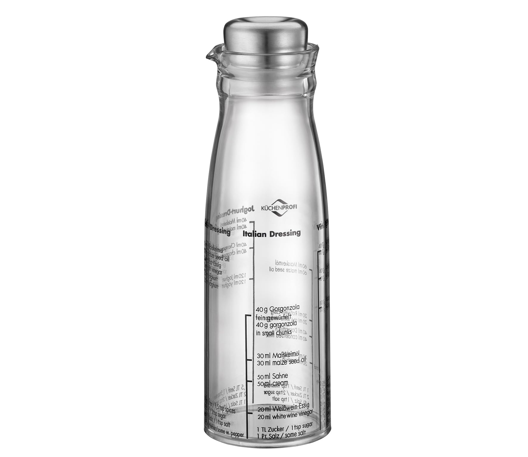 k-chenprofi-dressing-shaker-250-ml-kunststoff-mit-edelstahldeckel image 2