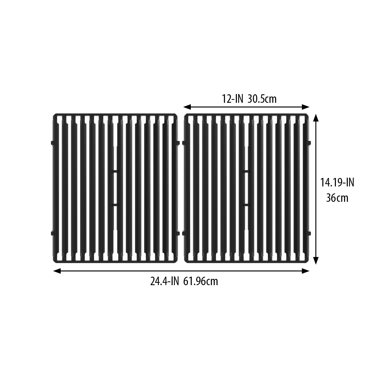 broil-king-gusseisen-roste-36-1-x-31-1-cm-grillroste-2-teilig image 2