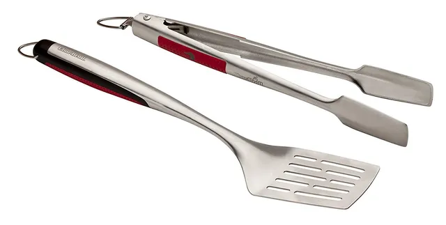 char-broil-140543-komfortgriff-grillbesteck-2-teilig-wender-zange-edelstahl image 1