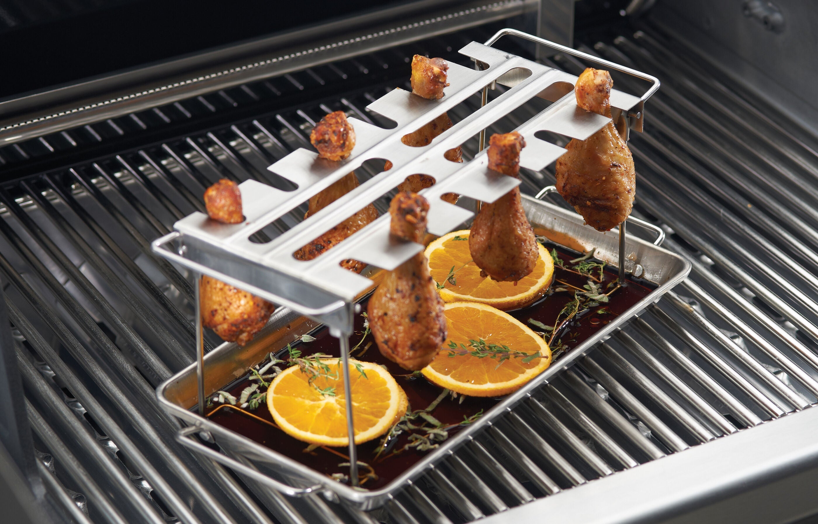 broil-king-wing-rack-pan-h-hnchenhalter-mit-schale-edelstahl image 6
