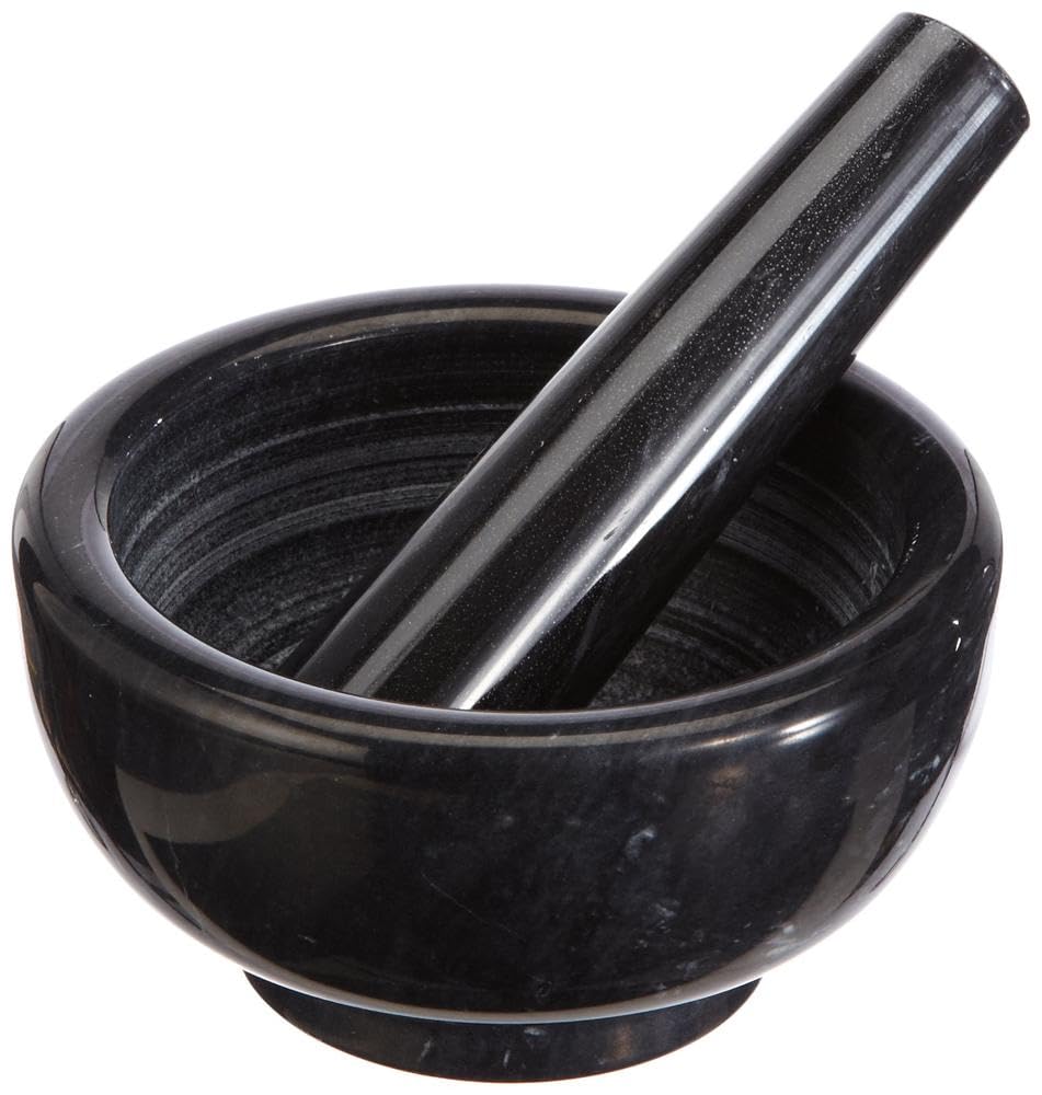 k-chenprofi-marmor-m-rser-11-cm-schwarz-naturmarmor-steinm-rser image 1