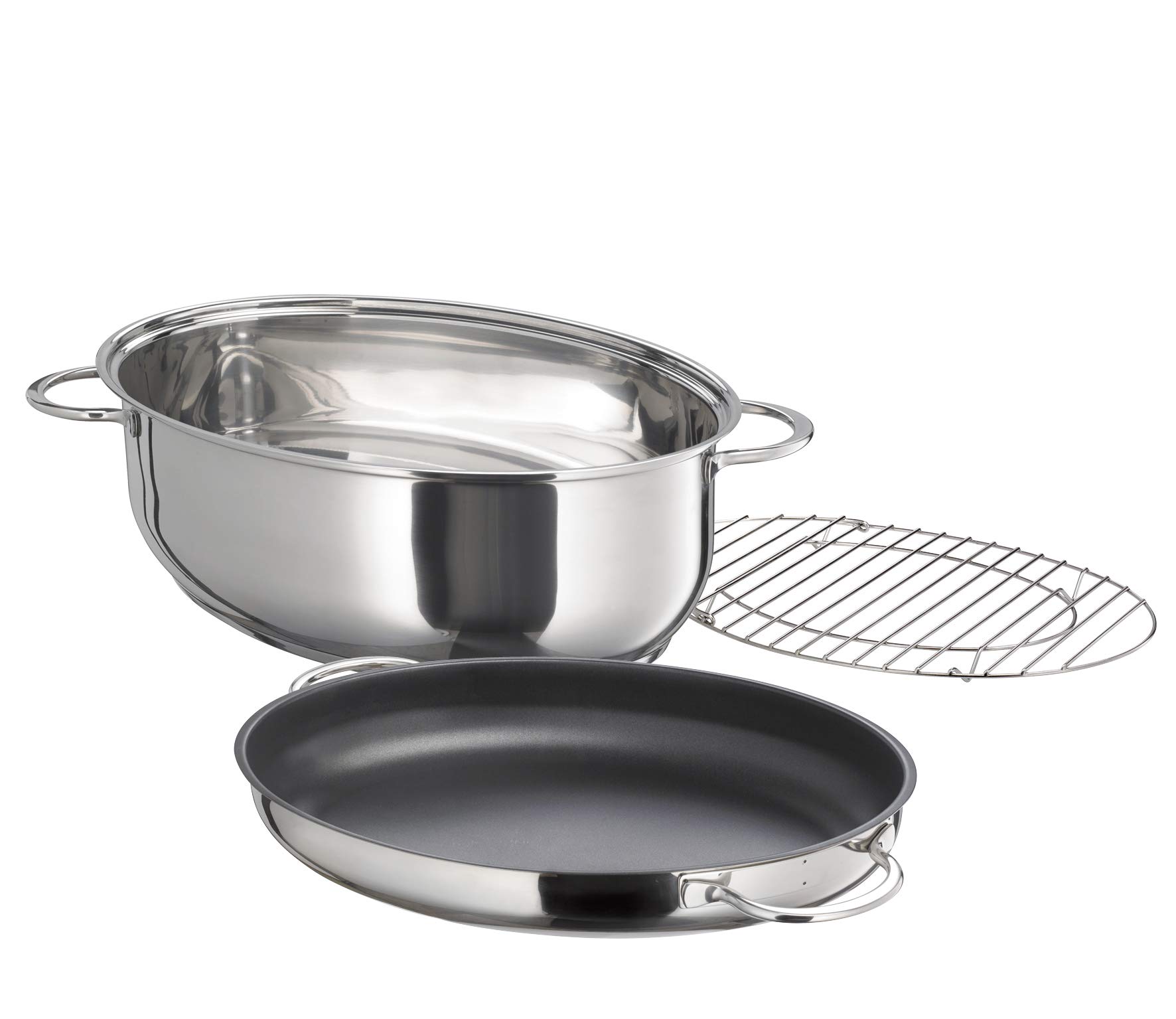 k-chenprofi-multibr-ter-oval-grau-mit-bratdeckel-und-gittereinsatz image 2
