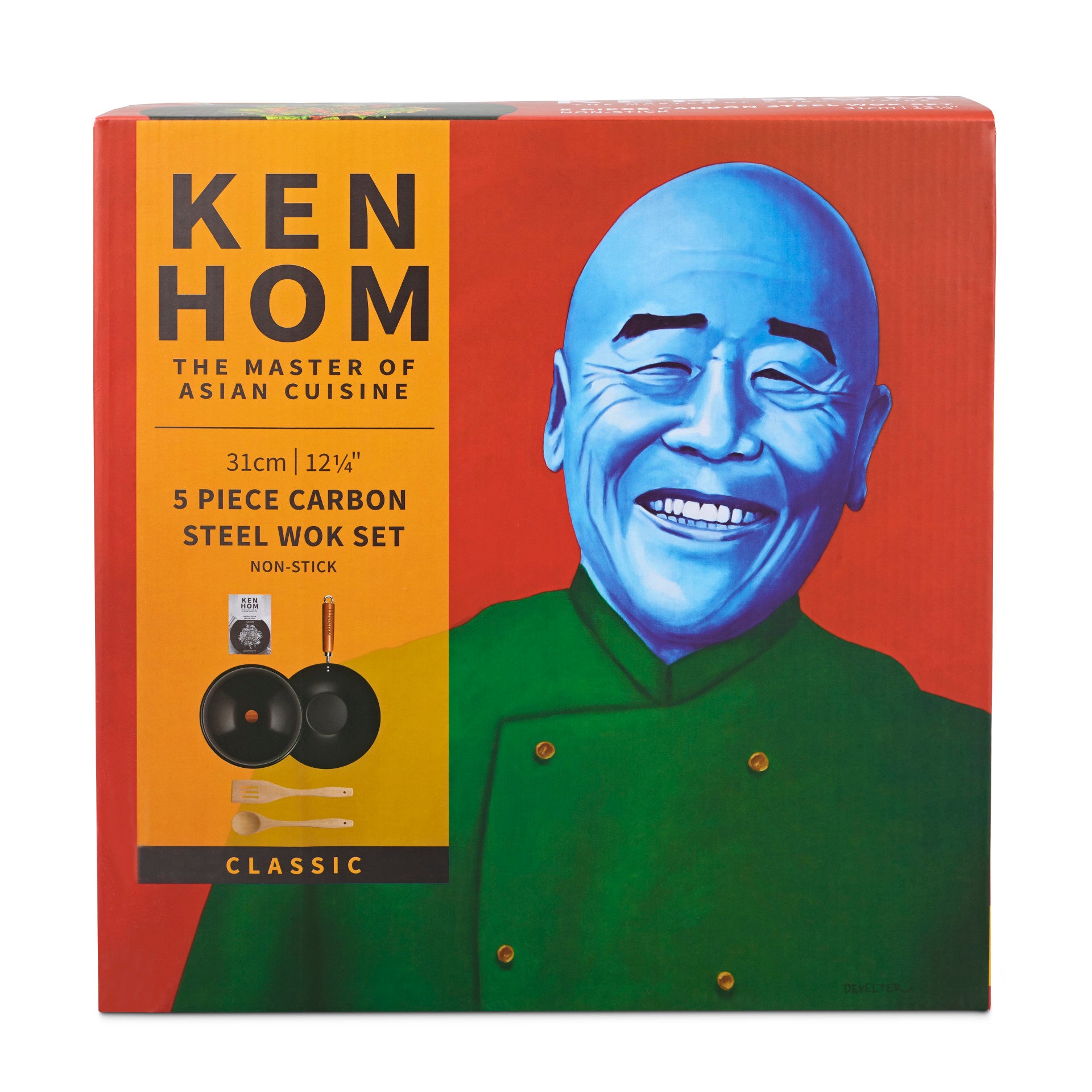 ken-hom-classic-antihaft-wok-set-5-teilig-31-cm-mit-deckel image 2