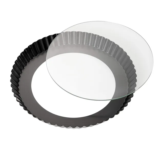 k-chenprofi-bake-one-tarteform-mit-glas-hebeboden-grau image 1